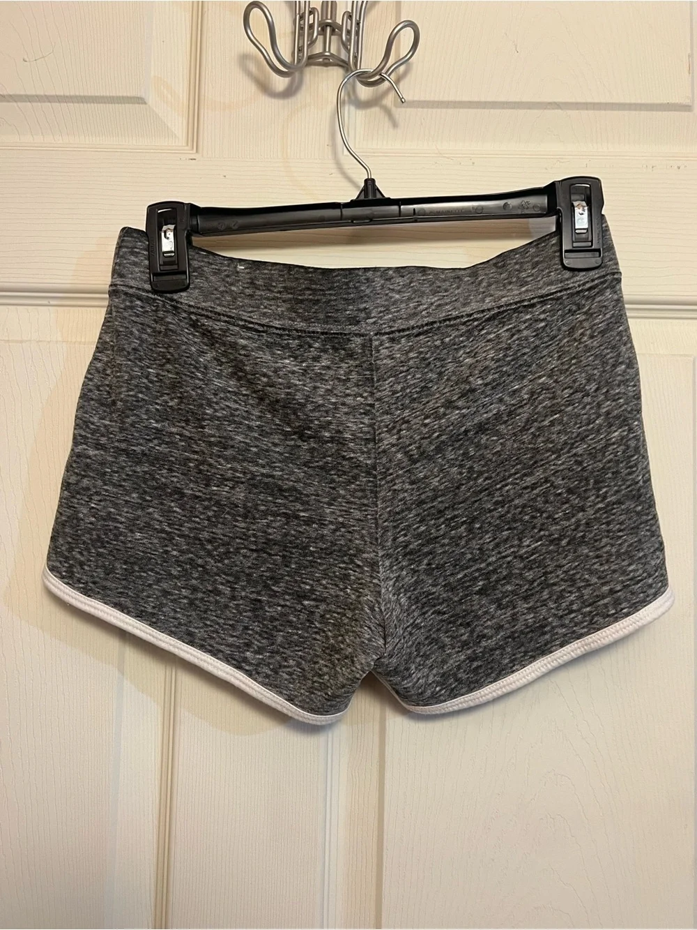 Justice Dark Heather Gray Athletic Shorts with White Trim
